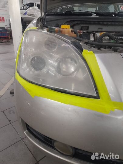 Полировка фар путём химической обработки