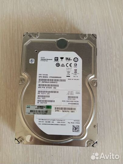 Жесткий диск 6 терабайт SAS