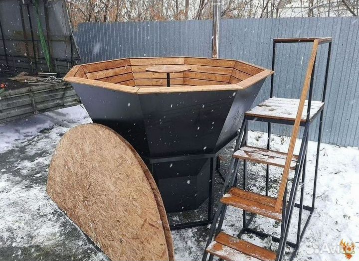 Уличная купель/Банный чан из лиственницы