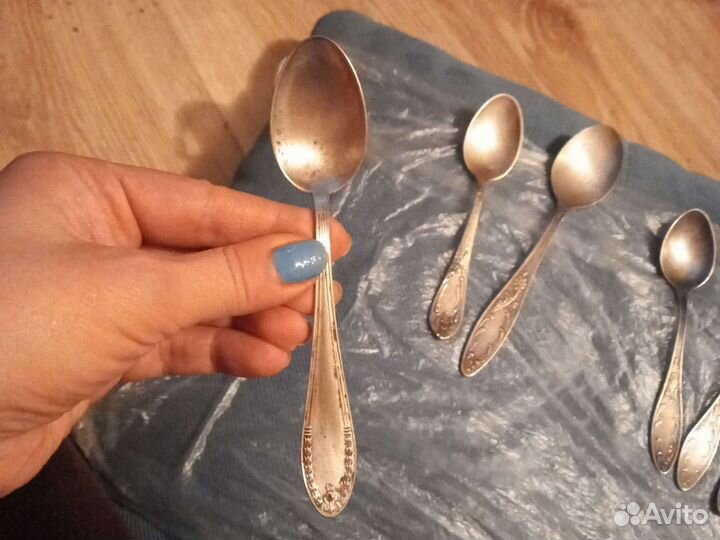 Чайные ложки,мельхиор,пламя,дубовый лист поштучно