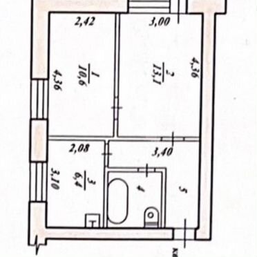 2-к. квартира, 39,8 м², 1/2 эт.