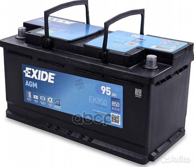 Аккумуляторная батарея exide Start-Stop AGM 95 А ч