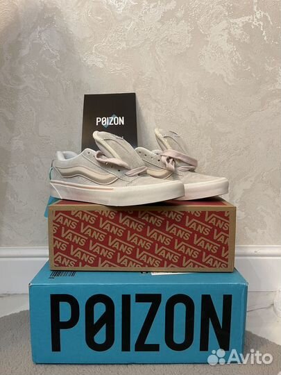 Vans Knu Skool Cream White Pink оригинал