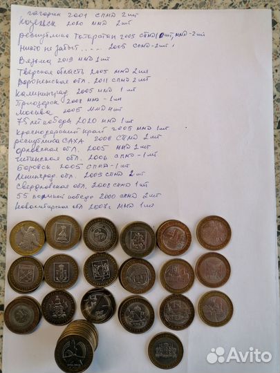 Биметаллические монеты 10 рублей