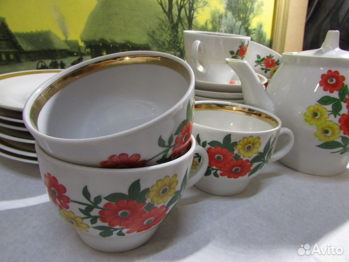 Сервиз чайный Прокопьевский фарфоровый завод