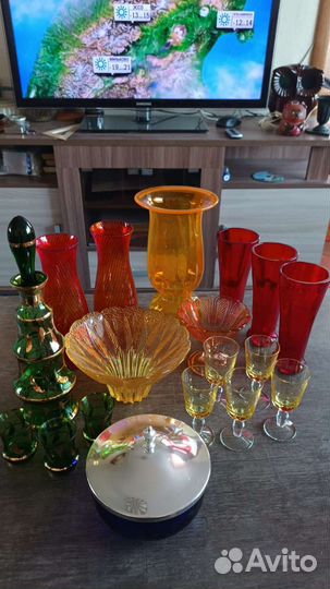 Посуда цветное стекло СССР