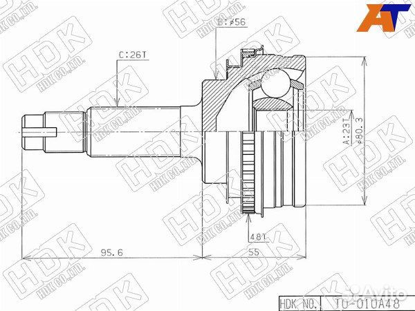 Шрус привода toyota cynos