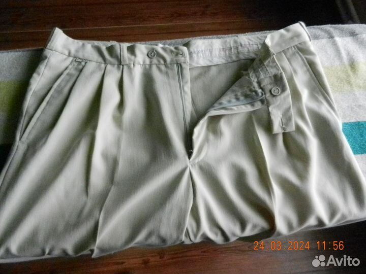 Брюки мужские бежевого цвета 50-52 \5 рост