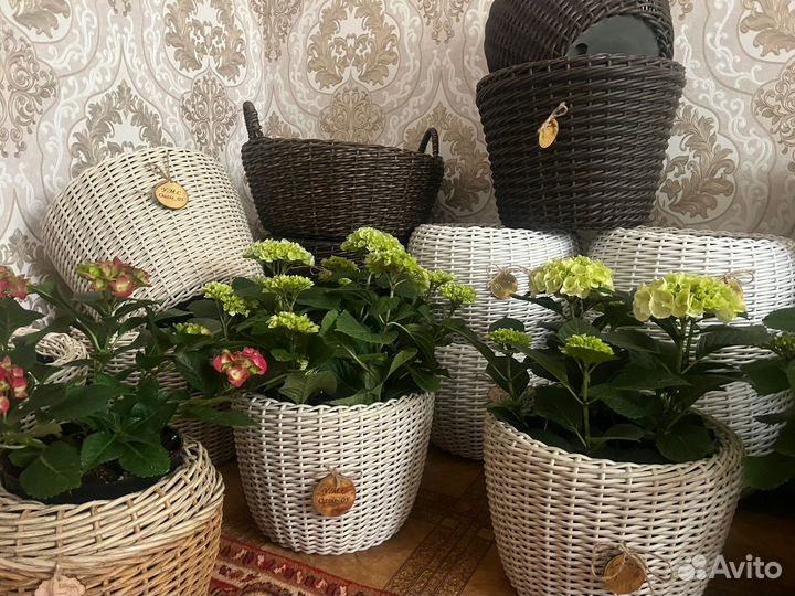 Кашпо из ротанга