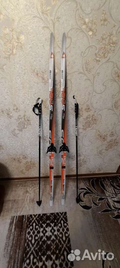 Лыжи, палки, ботинки
