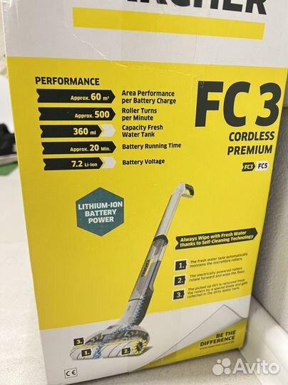 Электрошвабра karcher FC 3 cordless