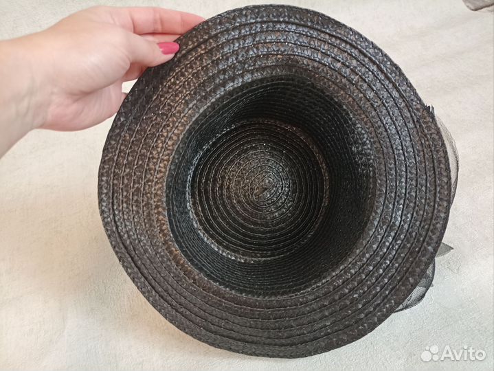 Шляпа женская летняя чёрная