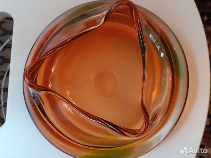 Пепельница цветное стекло СССР