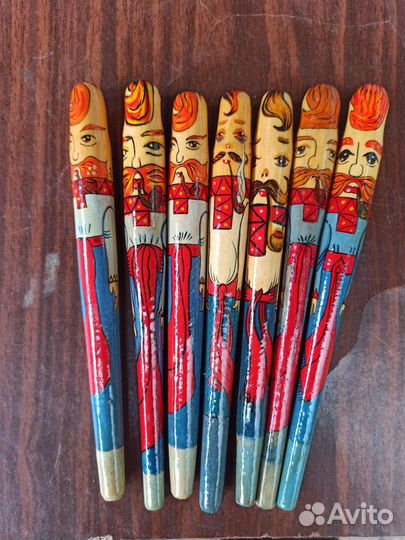 Матрёшки ручки сувенирные дерево