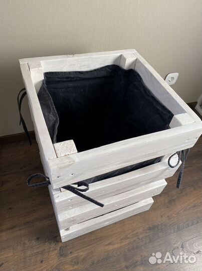 Корзина для белья деревянная