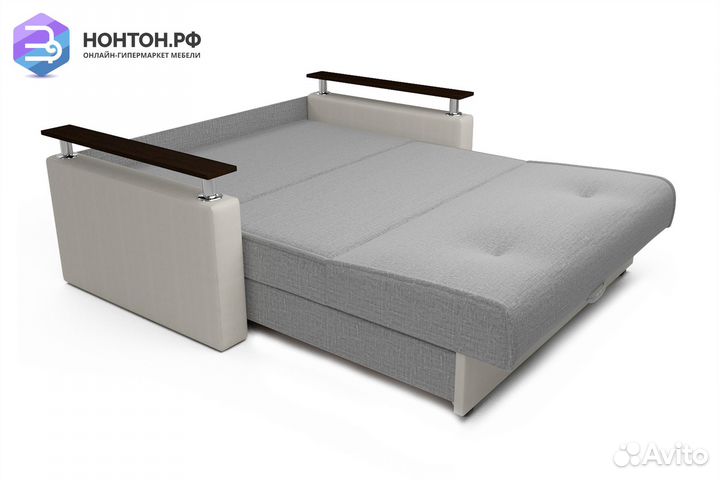 Диван аккордеон Шарк серый / белый