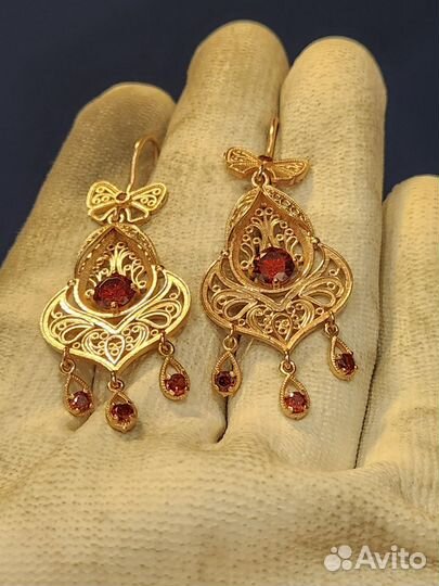 Серьги золотые 585пробы