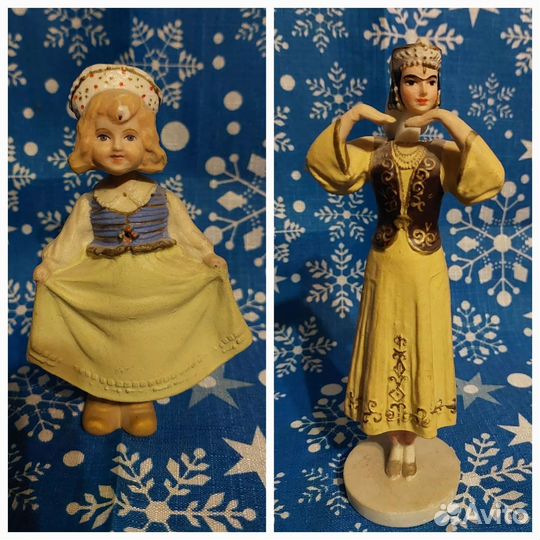 Статуэтка-болванчик СССР тaнцующaя дeвoчkа винтаж