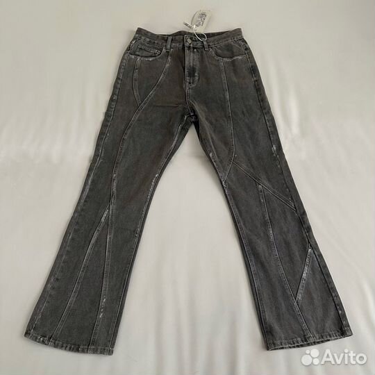Джинсы y2k серые
