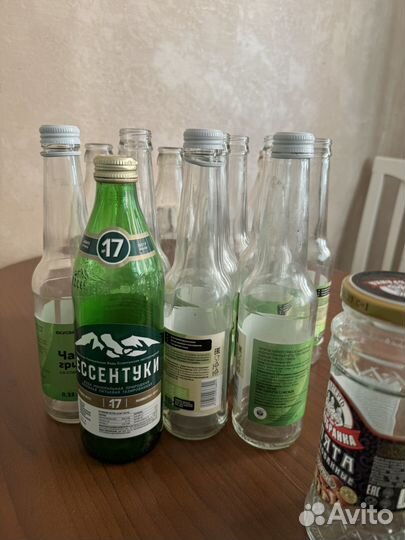 Пустые Баночки агуша, стеклянные бутылки