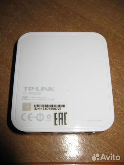 Роутер TP-Link TL-MR3020 4G/3G портативный