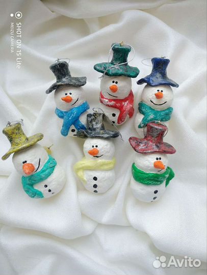 Игрушки на ёлку (ватные)