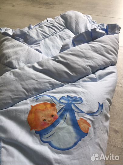 Конверт одеяло теплое для новорожденного