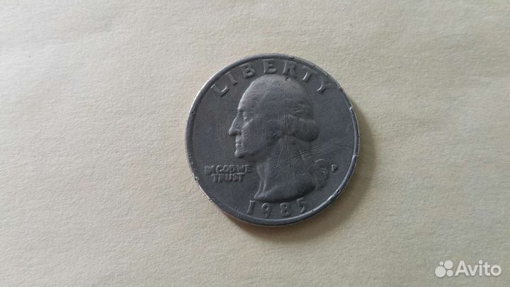 Монета 1/4 доллара