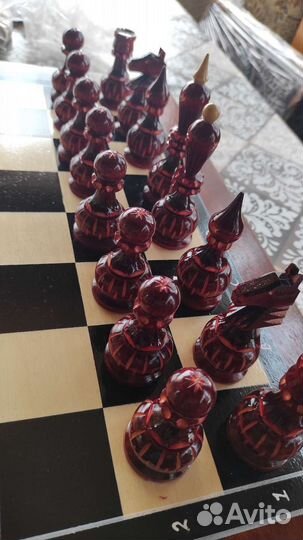 Шахматы нарды шашки 3 в 1 ручной работы