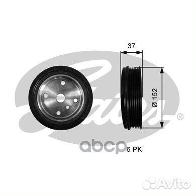 Шкив коленвала Volvo S60/S80/XC70/XC90 2.4D 01-14