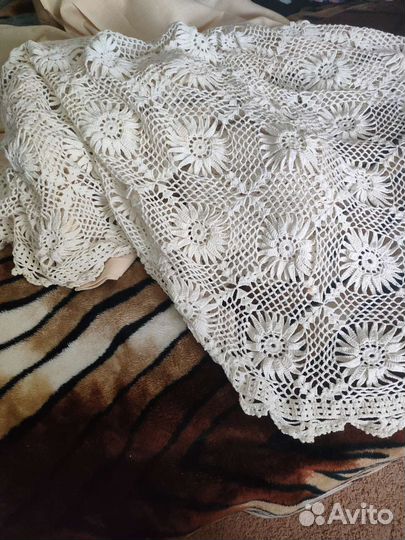 Тюль хлопок, салфетка ришелье СССР