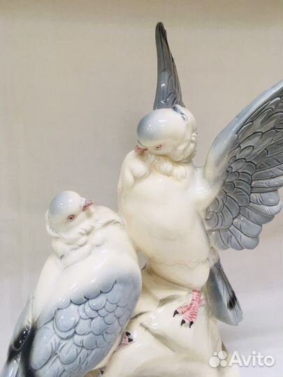 Старинная Статуэтка Пара голубей Германия