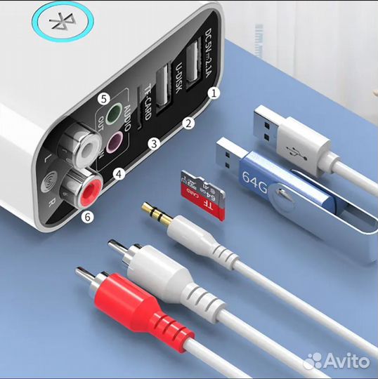 Bluetooth адаптер 5.0, быстрая зарядка