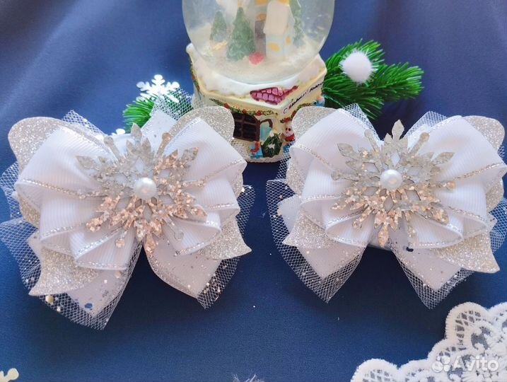 Бантики снежинки