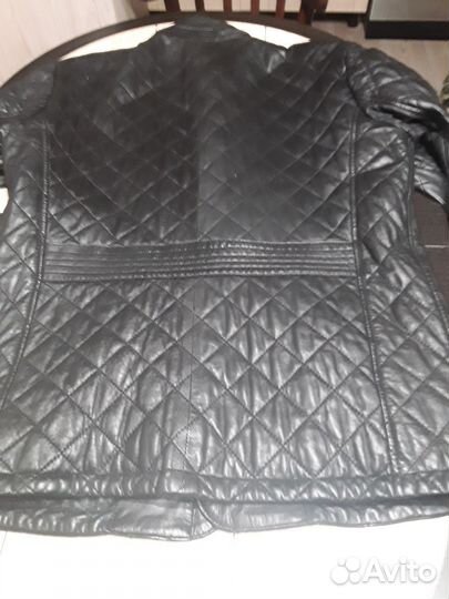 Кожаная куртка мужская 50 52 черная