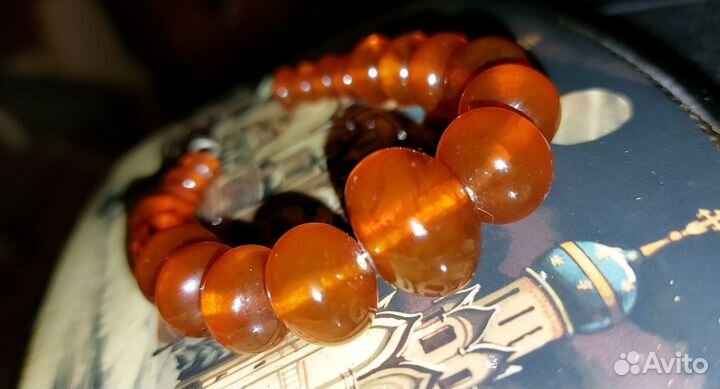 Браслет из янтаря натуральный винтаж