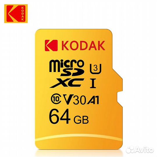 Карта памяти microsd Kodak 64 GB UHS-1 U3 A1