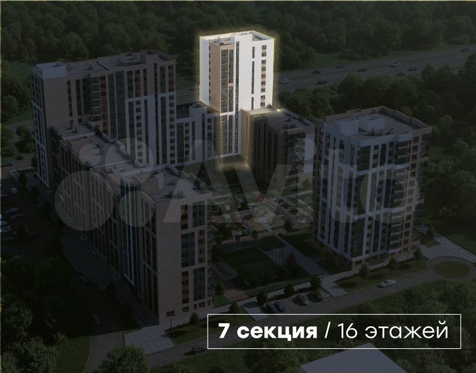 1-к. квартира, 37,9 м², 6/16 эт.