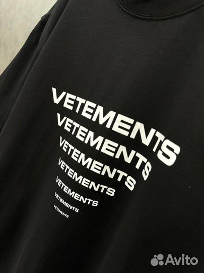 Футболка оверсайз Vetements унисекс черная