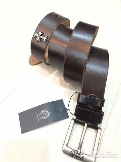 Кожаный ремень Chrome Hearts