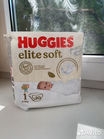 Подгузники huggies elite soft 1