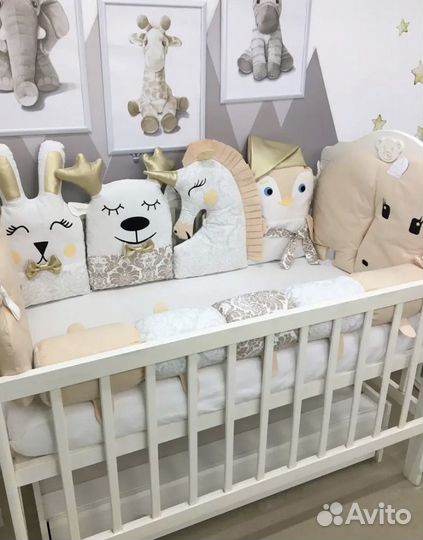 Бортики в детскую кроватку бу