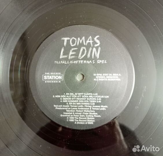 LP Tomas Ledin – Tillfälligheternas Spel 1990