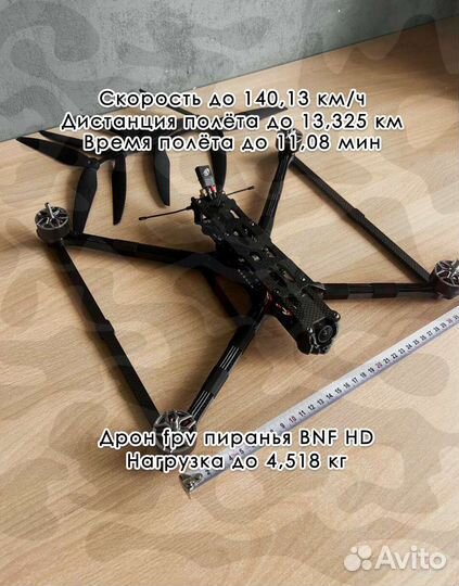 Коптeр fpv пирaнья 10 дюйм
