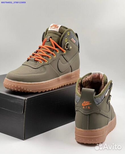 Кроссовки Nike Air Force 1 Duckboot (с мехом) (Арт.84003)