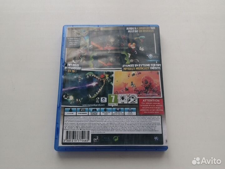 Диск для ps4 Rayman legends