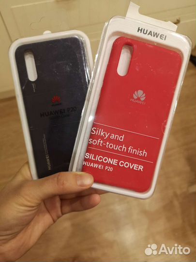 Чехол Huawei p20 силиконовый красный