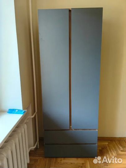 Хелен Шкаф 800 мм Графит Двухстворчатый