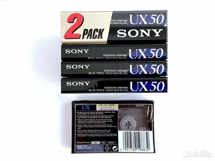 Аудиокассета кассета Sony UX 50 - 1996 г