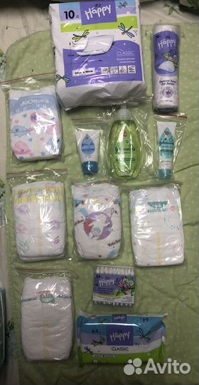 Сумка в роддом с миксом подгузников